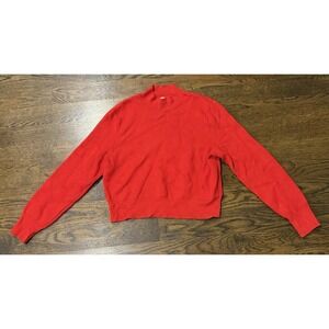 Abercrombie & Fitch Sweater Womens‎ XL Red Mock Neck Knit Holiday